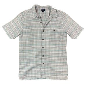 Patagonia Men’s Organic Cotton Button Down Short Sleeve Shirt Size Medium